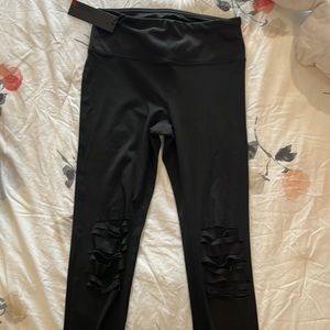 Black Mono B ripped leggings